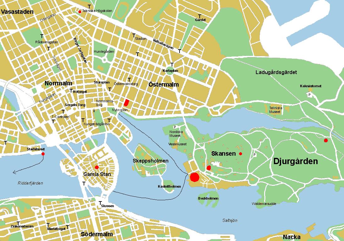 Gamla stan - karta- Gamla stan Stockholm karta (Södermanland och