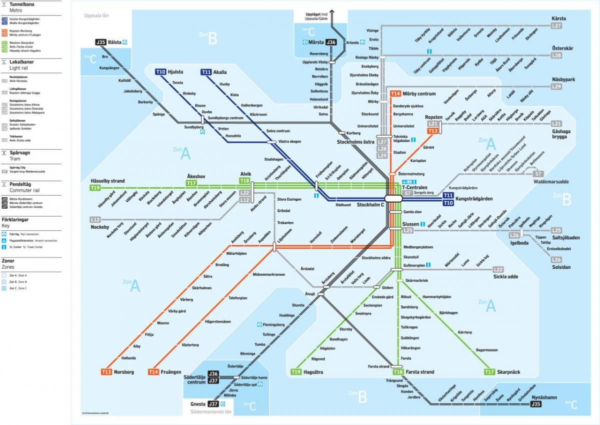 karta över Stockholm transit