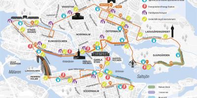 Karta över Stockholm marathon