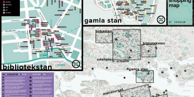 Karta över Stockholm shopping