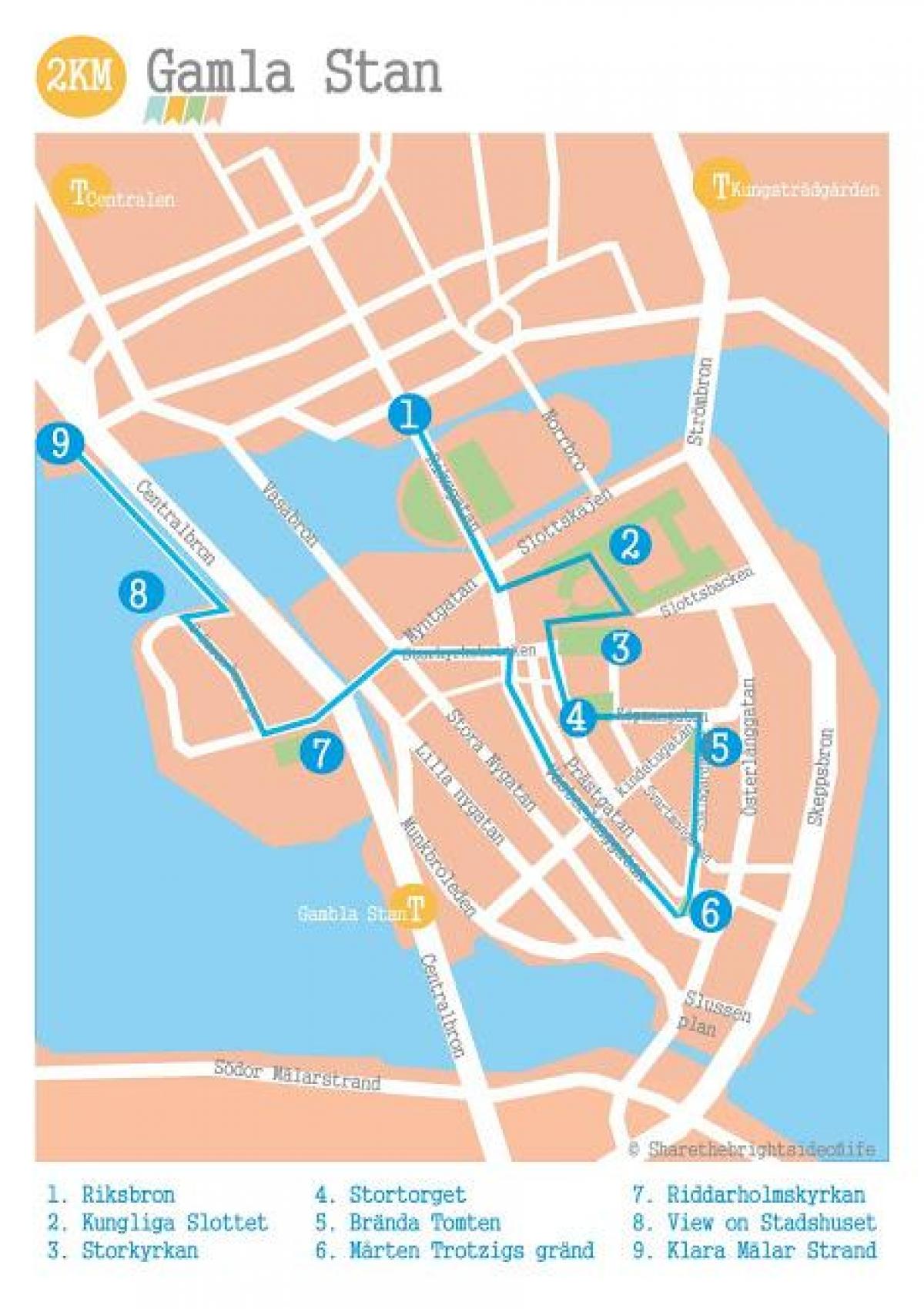 Stockholm gamla stan karta