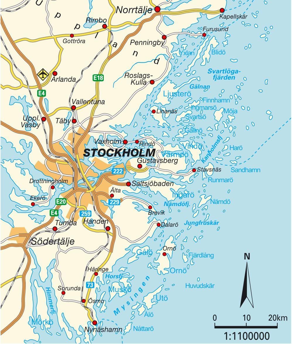 Stockholm Sverige karta city