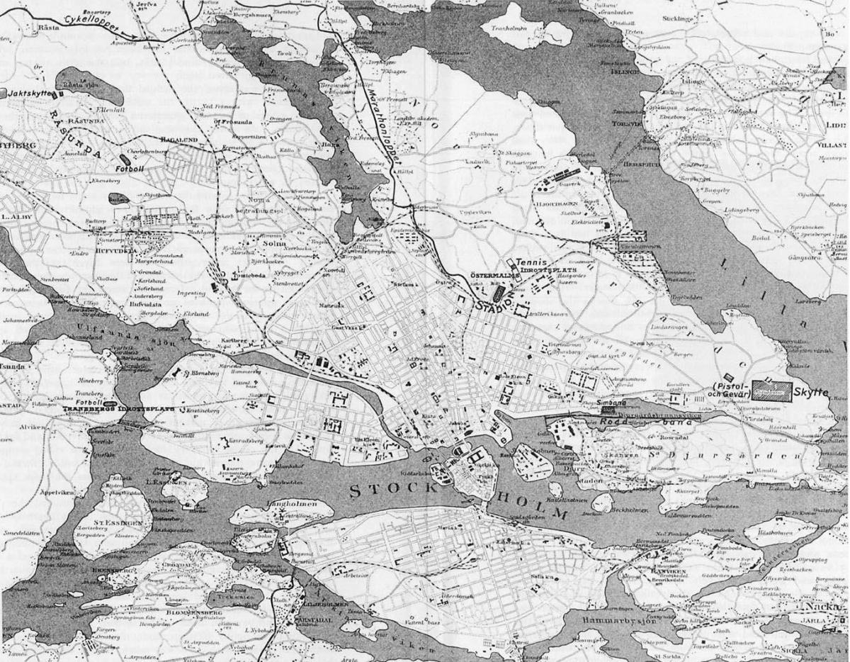karta över gamla Stockholm city
