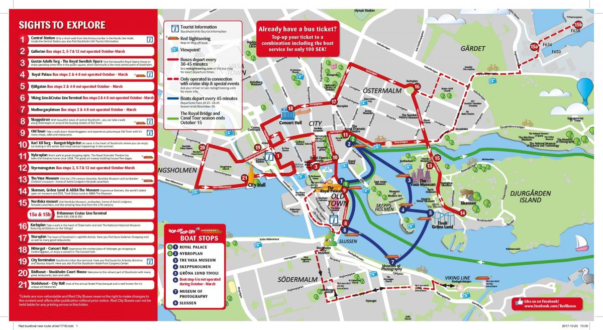 Stockholm röd buss karta