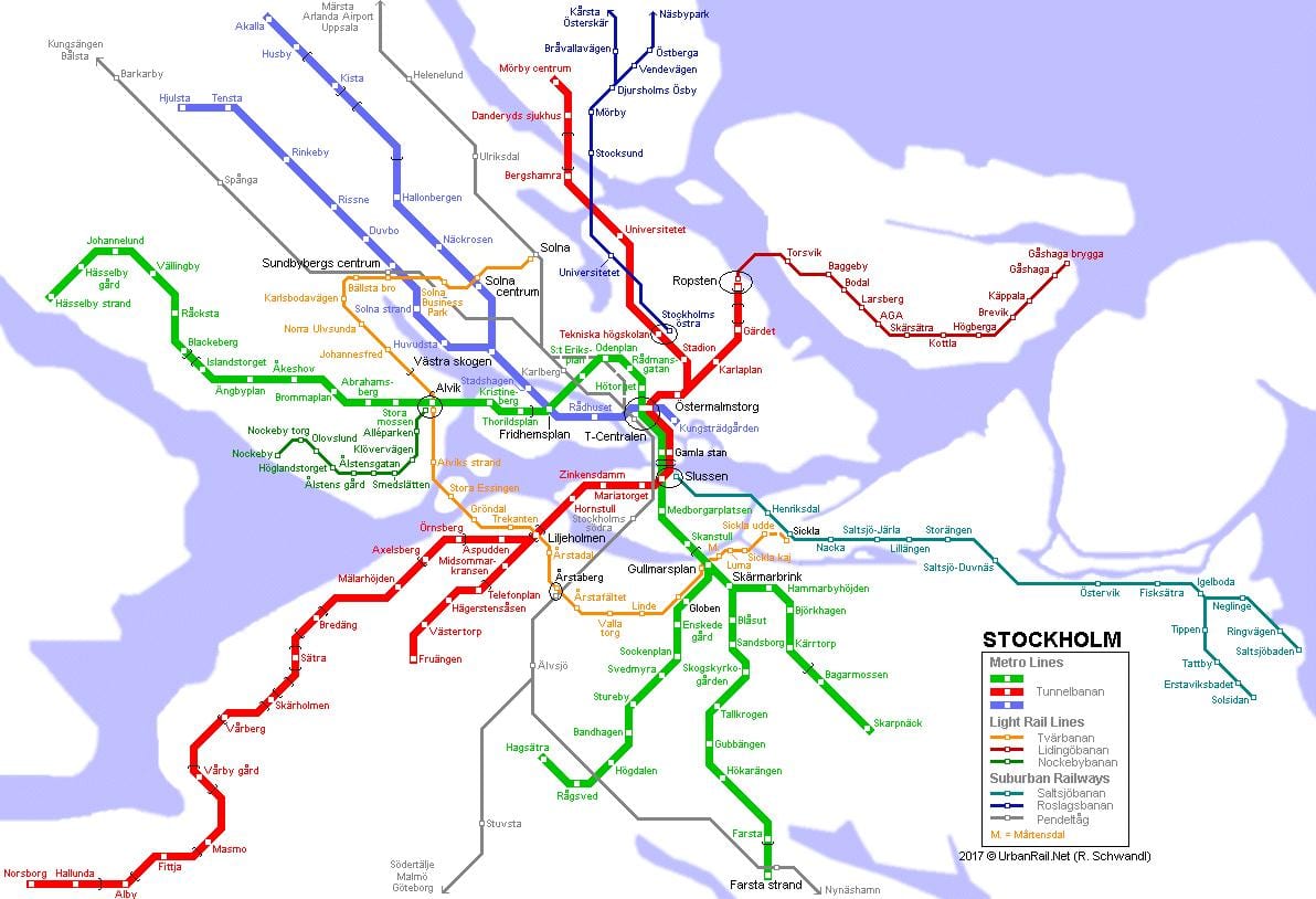 karta tunnelbana Stockholm