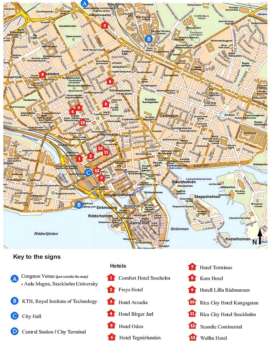 turist karta Stockholm Sverige