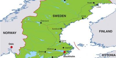 Huvudstaden i Sverige karta