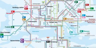 Stockholm busslinjer karta