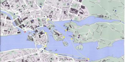 Karta över Stockholm centrum