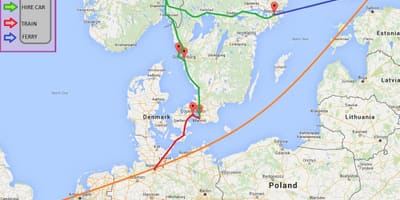 Färja Stockholm karta