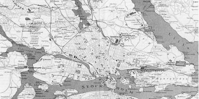 Karta över gamla Stockholm city