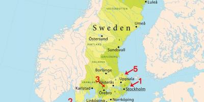 Karta över Stockholm stränder