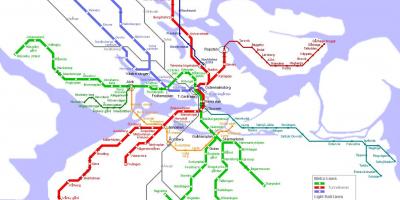 Karta av Stockholms tunnelbana station